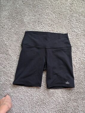 ALO Yoga Black High-Rise Bike Shorts